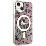 GUESS GUHMP14SHCFWSP IPHONE 14/15/13 6.1 "PINK / PINK HARDCASE FLOWER MAGSAFE