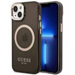 GUESS GUHMP14SHTCMK IPHONE 14/15/13 6.1 "BLACK / BLACK HARD CASE GOLD OUTLINE TRANSLUENT MAGSAFE