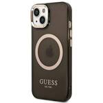 GUESS GUHMP14SHTCMK IPHONE 14/15/13 6.1 "BLACK / BLACK HARD CASE GOLD OUTLINE TRANSLUENT MAGSAFE