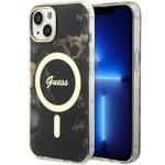 GUESS GUHMP14SHTMRSK IPHONE 14/15/13 6.1 "BLACK / BLACK HARDCASE GOLDEN MARBLE MAGSAFE