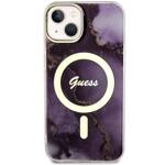 GUESS GUHMP14SHTMRU IPHONE 14/15/13 6.1 "PURPUROWY / PURPLE HARDCASE GOLDEN MARBLE MAGSAFE