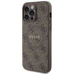 GUESS GUHMP14XG4GFRW IPHONE 14 PRO MAX 6.7 "BROWN/BROWN HARDCASE 4G COLLECTION LEATHER METAL LOGO MAGSAFE