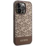 GUESS GUHMP14XHGCFSEW IPHONE 14 PRO MAX 6.7 "BROWN/BROWN HARD CASE GCUBE STRIPES MAGSAFE