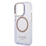 GUESS GUHMP14XHTCMU IPHONE 14 PRO MAX 6.7 "PURPLE/PURPLE HARD CASE GOLD OUTLINE TRANSLUENT MAGSAFE