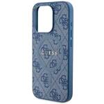 GUESS GUHMP15LG4GFRB IPHONE 15 PRO 6.1 "BLUE/BLUE HARDCASE 4G COLLECTION LEATHER METAL MAGSAFE LOGO