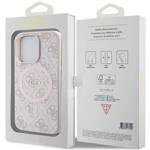 GUESS GUHMP15LG4GFRP IPHONE 15 PRO 6.1 "PINK/PINK HARDCASE 4G COLLECTION LEATHER METAL LOGO MAGSAFE