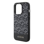 GUESS GUHMP15LHGCFSEK IPHONE 15 PRO 6.1 "BLACK/BLACK HARDCASE GCUBE STRIPES MAGSAFE