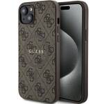 GUESS GUHMP15MG4GFRW IPHONE 15 PLUS / 14 PLUS 6.7 "BROWN / BROWN HARDCASE 4G COLLECTION LEATHER METAL LOGO MAGSAFE