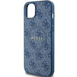 GUESS GUHMP15SG4GFRB IPHONE 15/14/13 6.1 "BLUE / BLUE HARDCASE 4G COLLECTION LEATHER METAL MAGSAFE