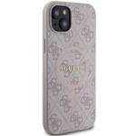 GUESS GUHMP15SG4GFRP IPHONE 15/14/13 6.1 "PINK / PINK HARDCASE 4G COLLECTION LEATHER METAL MAGSAFE LOGO