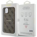 GUESS GUHMP15SG4GFRW IPHONE 15/14/13 6.1 "BROWN / BROWN HARDCASE 4G COLLECTION LEATHER METAL LOGO MAGSAFE