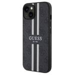 GUESS GUHMP15SP4RPSK IPHONE 15/14/13 6.1 "BLACK / BLACK HARDCASE 4G PRINTED STRIPES MAGSAFE