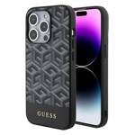 GUESS GUHMP15XHGCFSEK IPHONE 15 PRO MAX 6.7 "BLACK/BLACK HARDCASE GCUBE STRIPES MAGSAFE