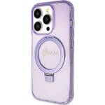 GUESS GUHMP15XHRSGU IPHONE 15 PRO MAX 6.7 "PURPLE/PURPLE HARDCASE RING STAND SCRIPT GLITTER MAGSAFE