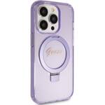 GUESS GUHMP15XHRSGU IPHONE 15 PRO MAX 6.7 "PURPLE/PURPLE HARDCASE RING STAND SCRIPT GLITTER MAGSAFE