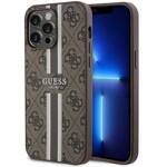 GUESS GUHMP15XP4RPSW IPHONE 15 PRO MAX 6.7 "BROWN/BROWN HARDCASE 4G PRINTED STRIPE MAGSAFE