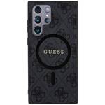 GUESS GUHMS24LG4GFRK S24 ULTRA S928 CZARNY/BLACK HARDCASE 4G COLLECTION LEATHER METAL MAGSAFE