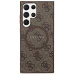 GUESS GUHMS24LG4GFRW S24 ULTRA S928 BROWN/BROWN HARDCASE 4G COLLECTION LEATHER METAL MAGSAFE