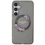 GUESS GUHMS24MHFWFCK S24+ S926 BLACK/BLACK HARDCASE IML FLOWERS WRETH MAGSAFE