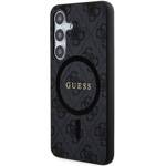 GUESS GUHMS24SG4GFRK S24 S921 CZARNY/BLACK HARDCASE 4G COLLECTION LEATHER METAL MAGSAFE
