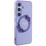 GUESS GUHMS24SHSHSHFWFCU S24 S921 PURPLE/PURPLE HARDCASE IML FLOWERS WRETH MAGSAFE