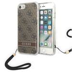 GUESS GUOHCI8H44 IPHONE SE 2022 / SE 2020 / 7/8 BROWN / BROWN HARDCASE 4G PRINT STRAP