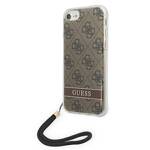 GUESS GUOHCI8H44 IPHONE SE 2022 / SE 2020 / 7/8 BROWN / BROWN HARDCASE 4G PRINT STRAP