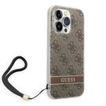 GUESS GUOHCP14LH444 IPHONE 14 PRO 6.1 "BROWN/BROWN HARDCASE 4G PRINT STRAP