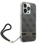 GUESS GUOHCP14LH4STK IPHONE 14 PRO 6.1 "BLACK/BLACK HARDCASE 4G PRINT STRAP