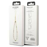 GUESS GUSTPEARW PHONE STRAP BIAŁY/WHITE HEISHI BEADS