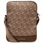 GUESS GUTB10HGCFSEW 10 "BROWN/BROWN GCUBE STRIPE TABLET BAG