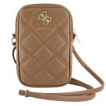 GUESS HANDBAG GUWBZPSQSSGW BROWN/BROWN ZIP QUILTED 4G