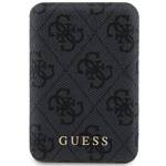 GUESS INDUCTION POWERBANK 15W GUPB5FP4EMGK 5000MAH BLACK/BLACK 4G LEATHER METAL LOGO MAGSAFE