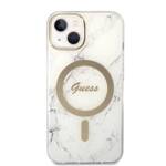 GUSS GUBPP14SHMEACSHSH CASE+ CHARGER IPHONE 14/15/13 6.1 "BIAŁY / WHITE HARD CASE MARBLE MAGSAFE