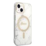 GUSS GUBPP14SHMEACSHSH CASE+ CHARGER IPHONE 14/15/13 6.1 "BIAŁY / WHITE HARD CASE MARBLE MAGSAFE