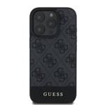 Guess GUHCP16LG4GLGR iPhone 16 Pro szary/grey HC PC/TPU 4G PU Bottom Stripe