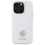 Guess GUHCP16LM4DGPH iPhone 16 Pro 6.3"   biały/white hardcase Silicone Logo Strass 4G