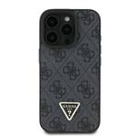 Guess GUHCP16LP4TDPK iPhone 16 Pro 6.3" czarny/black hardcase Leather 4G Triangle Strass MagSafe