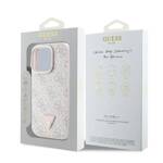 Guess GUHCP16LP4TDPP iPhone 16 Pro 6.3" różowy/pink hardcase Leather 4G Triangle Strass MagSafe