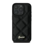 Guess GUHCP16LPSQSQSK iPhone 16 Pro 6.3" czarny/black hardcase Quilted Metal Logo