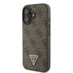 Guess GUHCP16MP4TDPW iPhone 16 Plus 6.7" brązowy/brown hardcase Leather 4G Triangle Strass MagSafe