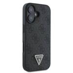 Guess GUHCP16SP4TDPK iPhone 16 6.1" czarny/black hardcase Leather 4G Triangle Strass MagSafe