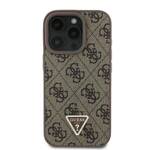 Guess GUHCP16XP4TDPW iPhone 16 Pro Max 6.9" brązowy/brown hardcase Leather 4G Triangle Strass MagSafe