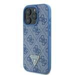 Guess GUHCP16XP4TDSCPB iPhone 16 Pro Max 6.9" niebieski/blue hardcase Leather Metal Logo Strass Crossbody