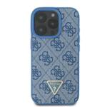 Guess GUHCP16XP4TDSCPB iPhone 16 Pro Max 6.9" niebieski/blue hardcase Leather Metal Logo Strass Crossbody