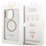 Guess GUHMP15SHTRMD iPhone 15 / 14 / 13 6.1" złoty/gold hard case Metal Outline Magsafe