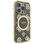 Guess GUHMP16LH4PYEEW iPhone 16 Pro 6.3" brązowy/brown hardcase IML Peony On 4G Background MagSafe