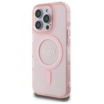 Guess GUHMP16LHFGEREP iPhone 16 Pro 6.3"  różowy/pink hardcase IML Glitter Circle MagSafe