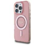 Guess GUHMP16LPFTDTEP iPhone 16 Pro 6.3" różowy/pink hardcase IML Rhinestones MagSafe