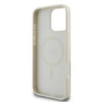 Guess GUHMP16LPGHSMME iPhone 16 Pro 6.3" beżowy/beige hardcase Grained Ring MagSafe